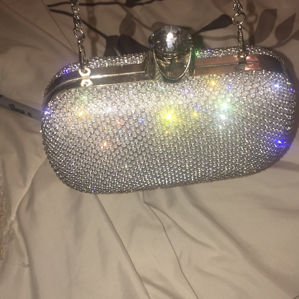 A diamond stud hand bag